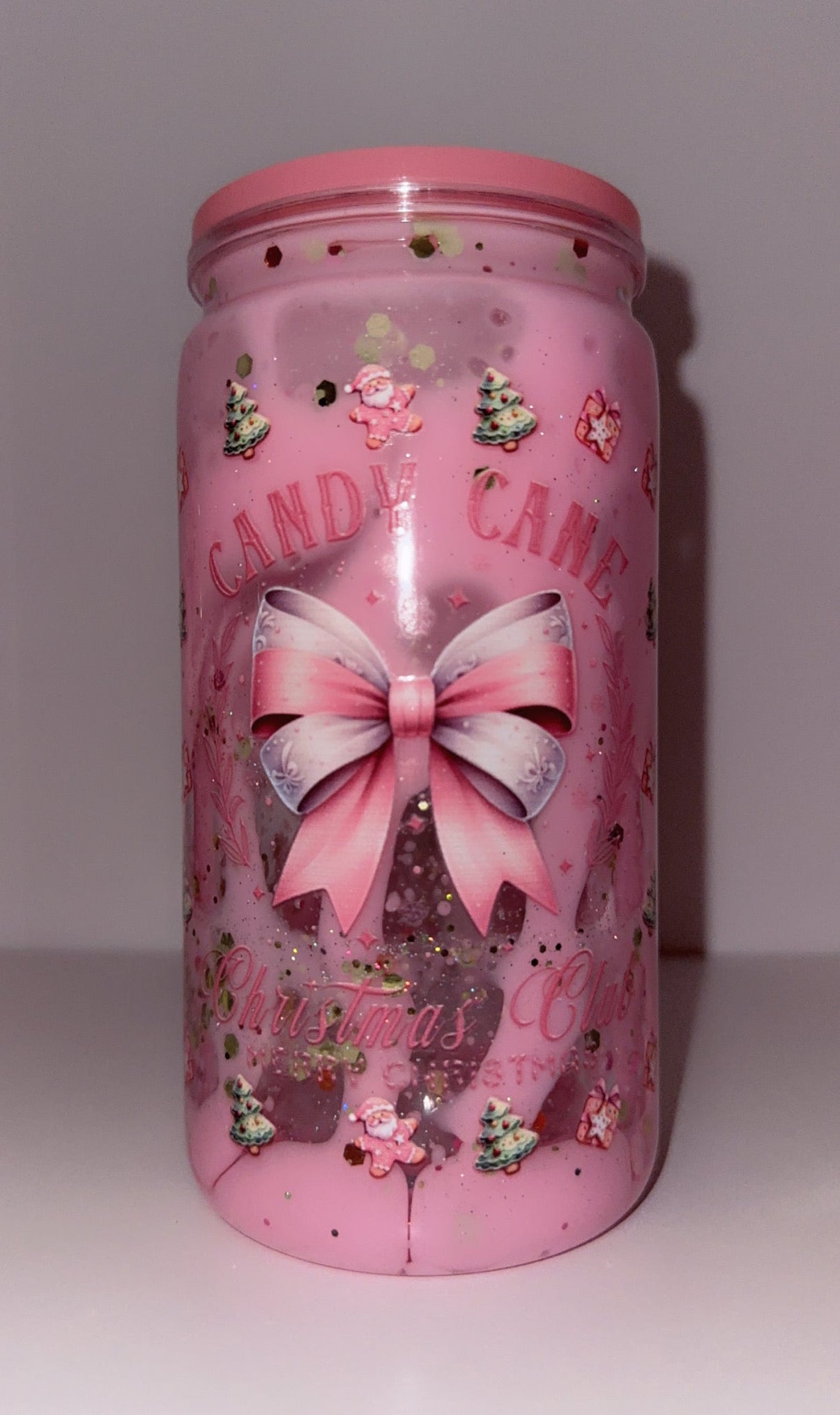 Pink Bow Christmas 16oz Tumbler
