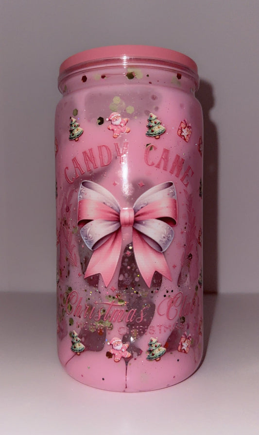 Pink Bow Christmas 16oz Tumbler