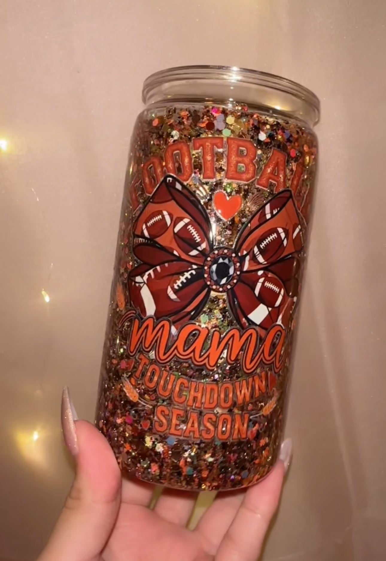 Pre-Made 16oz Snow Globe Tumbler l