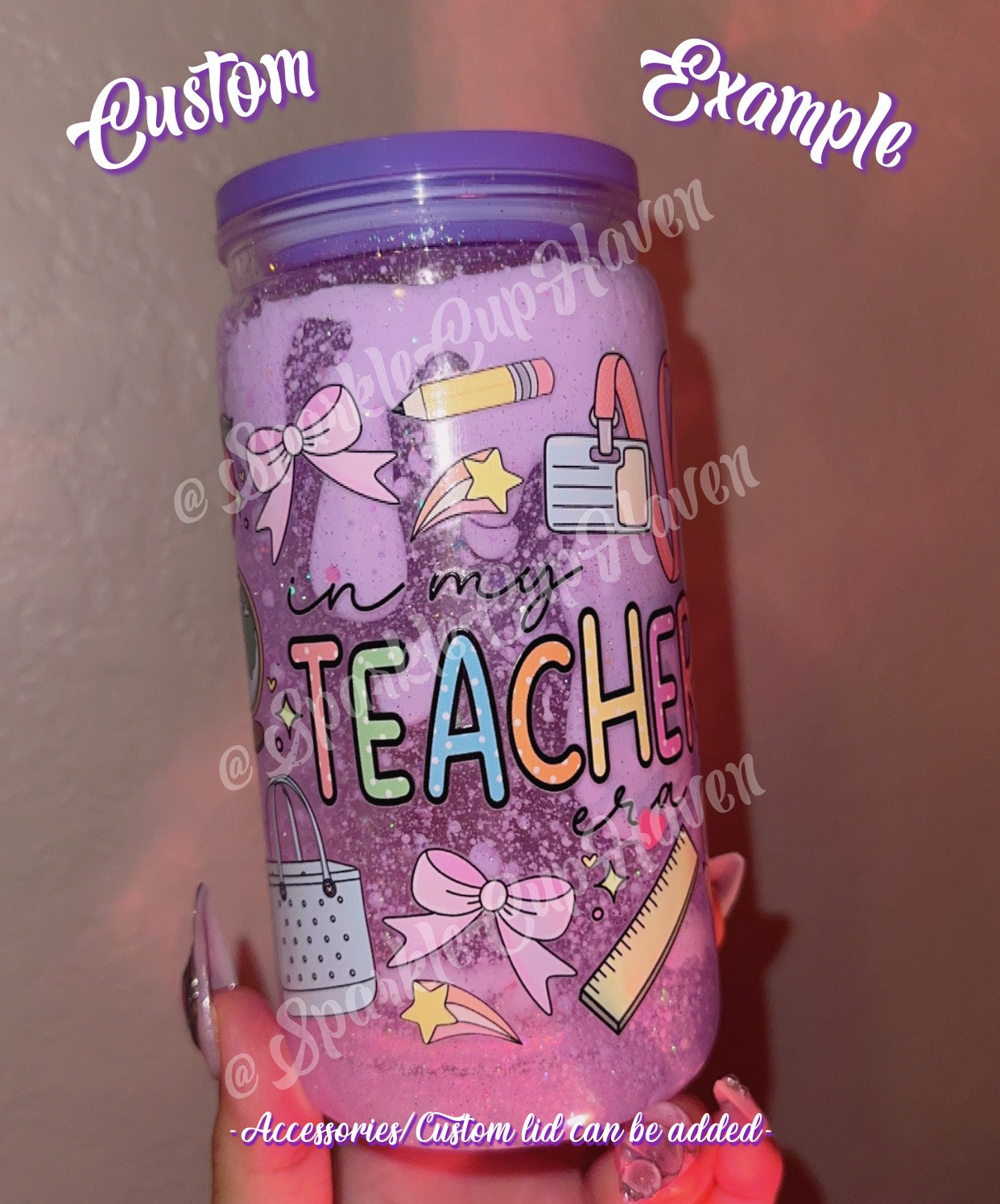 16oz Custom Snow Globe Tumbler